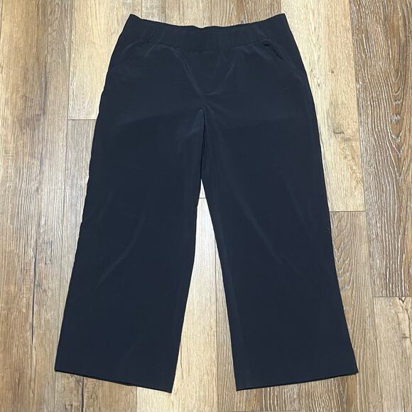 J.Jill Fit Pants - J.Jill Fit Collection Women's Black Wide Leg Cropped Pants M Stretch Yoga Gym